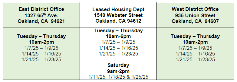 HCV 2025 Schedule